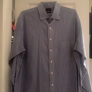 Rochester men’s shirt blue and white stripes